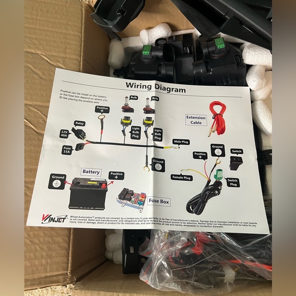 NEW Winjet OEM Series 2017 2018 2019 2020 Nissan Rogue Driving Fog Lights - Picture 9 of 11